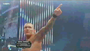 Orton celebrates.