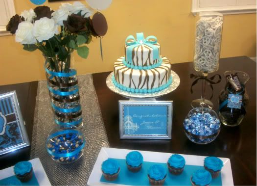 Turquoise + Chocolate bridal shower