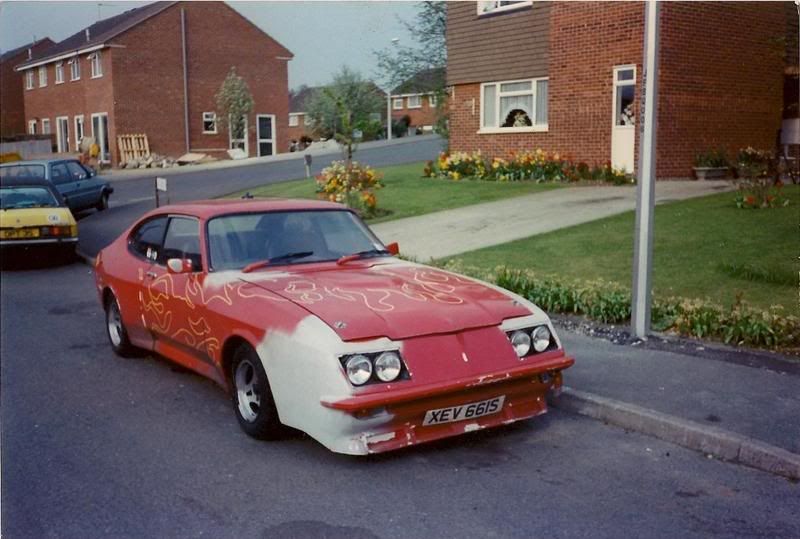 Here are the only surviving photos I have of my old custom v8 Capri now 