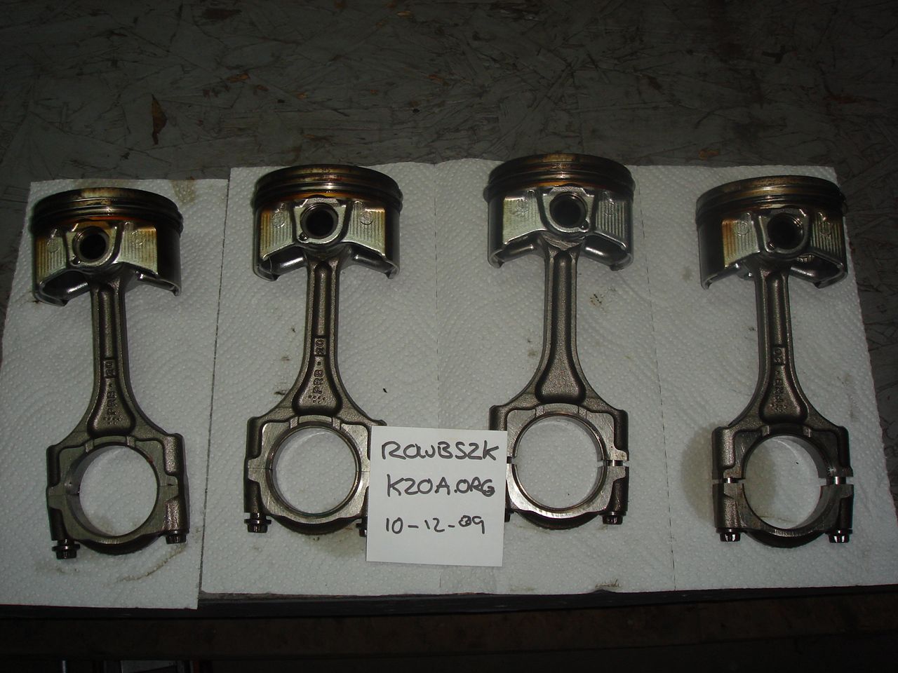 K20Z1 Pistons/rods, K20Z1 oil pump, Prb IM Honda / Acura K20a K24a