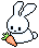 A bunny with a carrot!