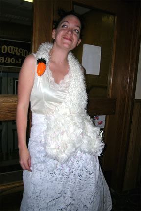 here is my take on the ever popular bjork swan dress