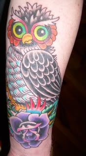 Owl Tattoo Front