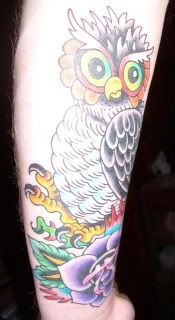Owl Tattoo Left Side