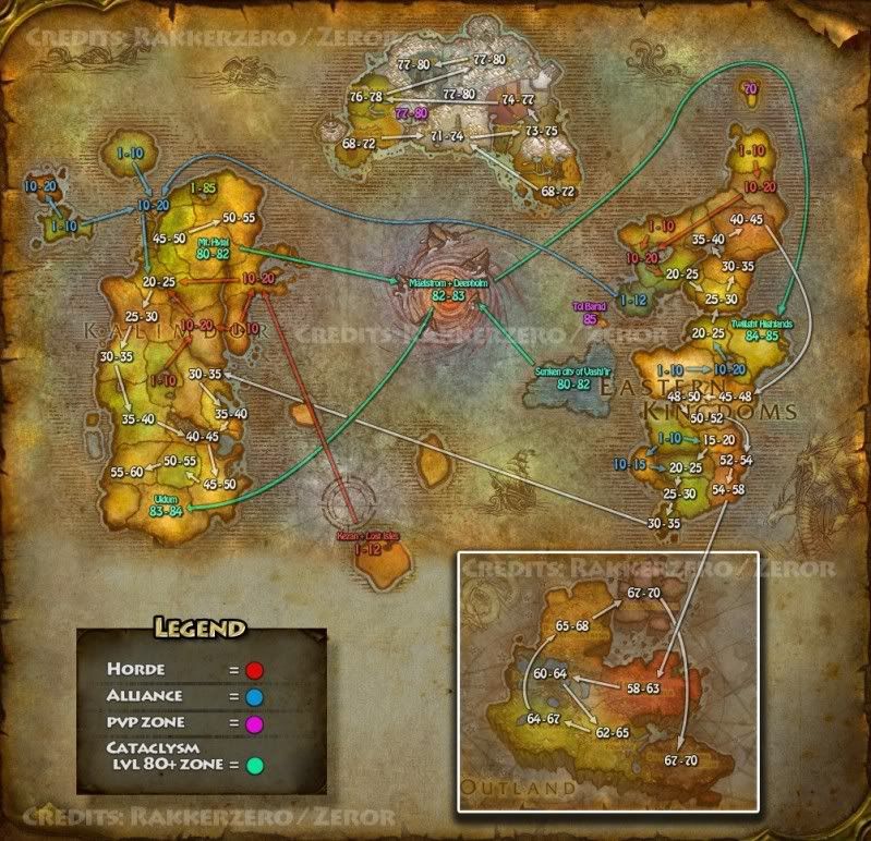 Cata Level Map