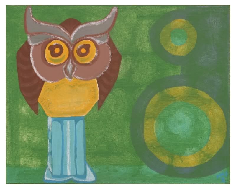 Owl Pez Painting