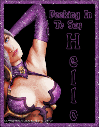 SEXY PURPLE GLOVES HELLO Pictures, Images and Photos