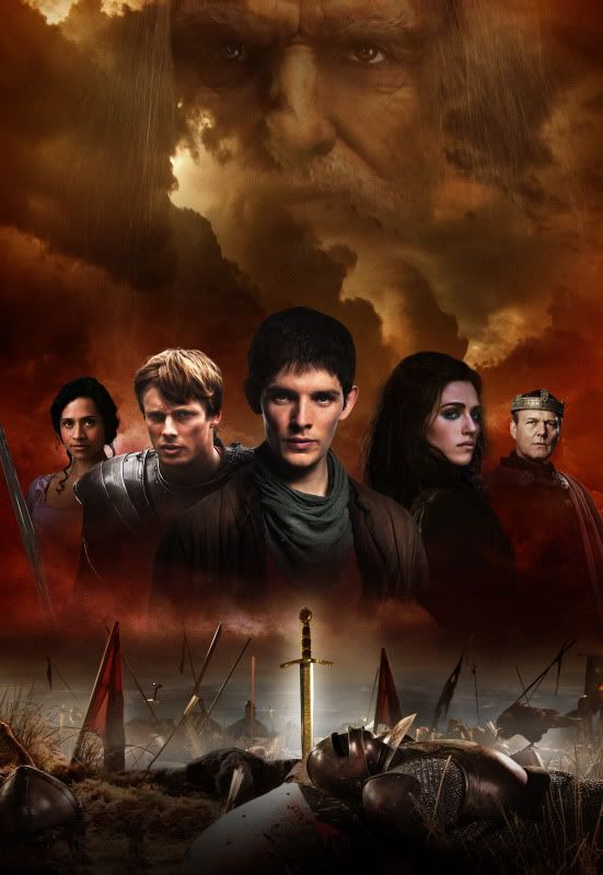 Image LR Angel Coulby as Gwen Bradley James as Arthur Colin Morgan as 