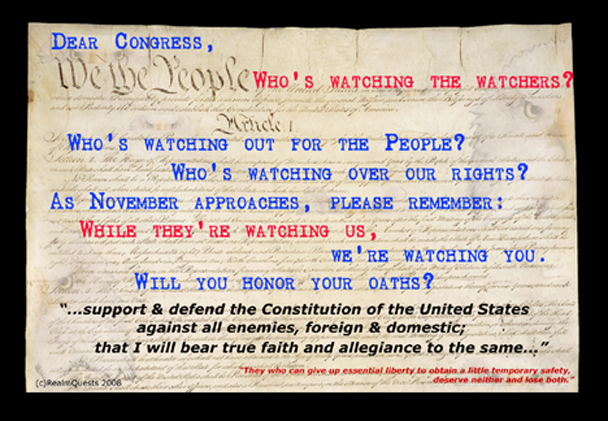Dear Congress -- Come November...