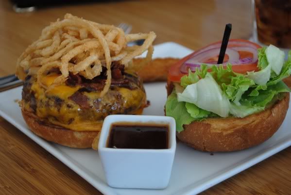Cheddar BBQ Burger at Square Burger Cheddar BBQ Burger at Square Burger