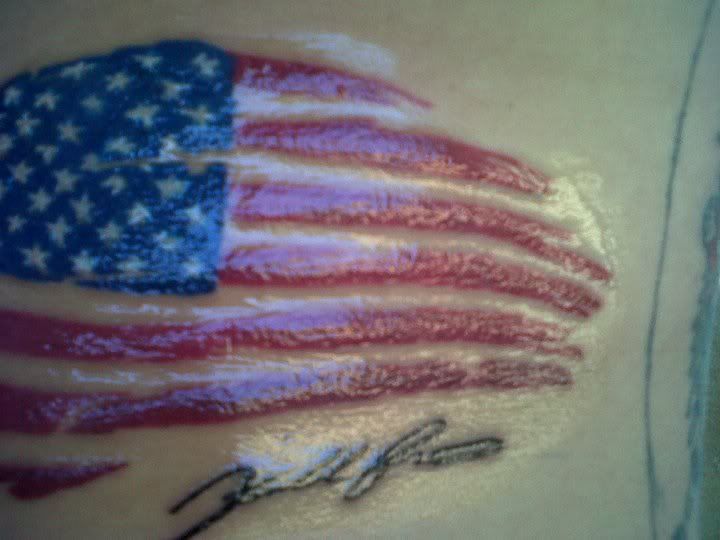 Flag tattoo.My brother