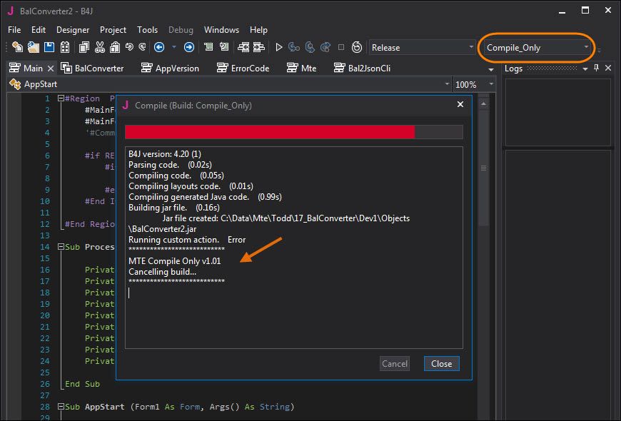 Tool - Compile Only For B4J | B4X Programming Forum