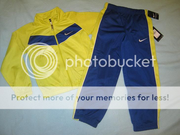 Here I have a NWT Boys Nike track set in size 6. The color is a very 