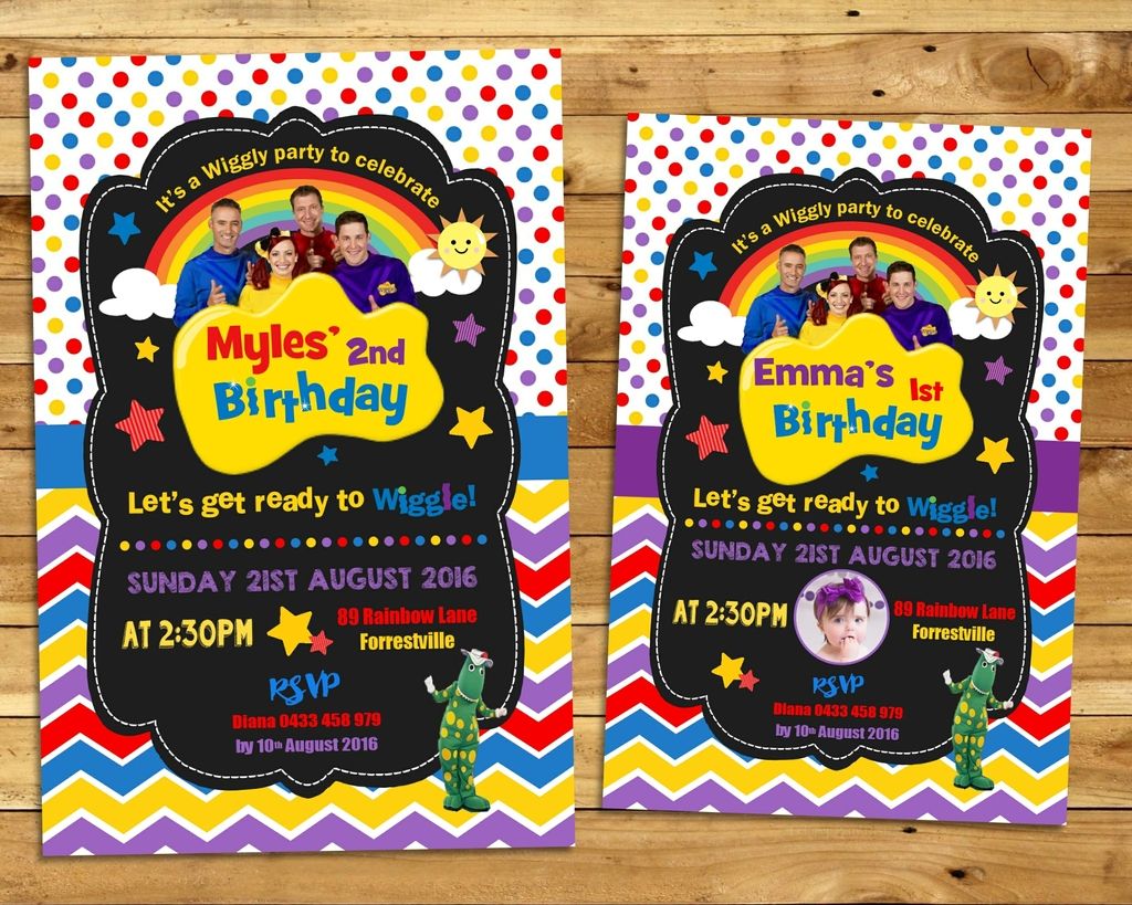 Printable Birthday Wiggles Invitation Any Age Big Red Car Fun