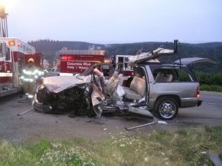 Accident on U.S. 30, Photo credit: The Oregonian