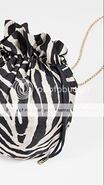 Zimmermann Slouch Shoulder Bag Beach Silk Rattan Crossbody Zebra Print $650 RP
