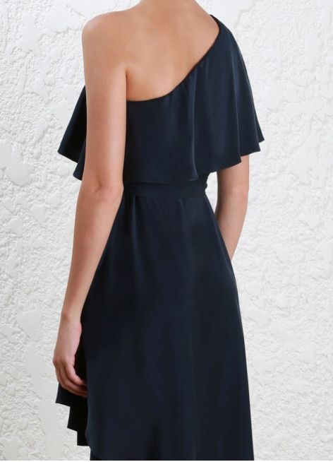 zimmermann sueded silk plunge long dress