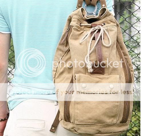 Canvas Handbag Bag Purse Backpack Kitbag Knapsack B020  
